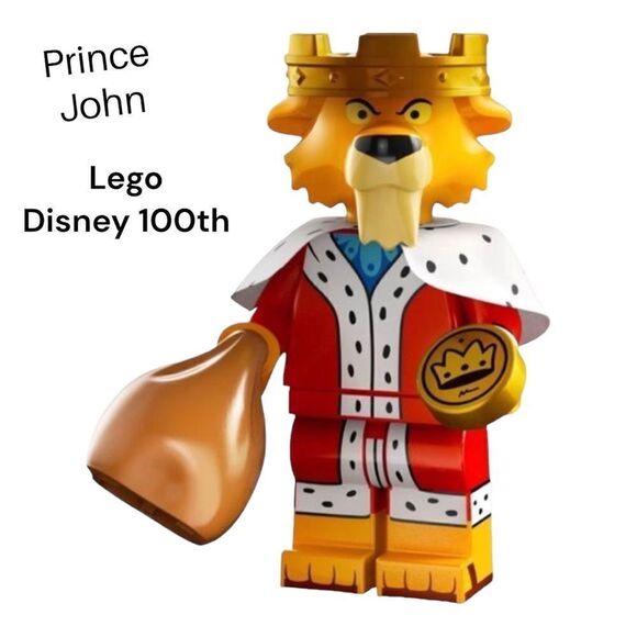 LEGO Prince John mini fig Disney 100th Year of Disney Series 2023 Mini figure - Picture 2 of 13